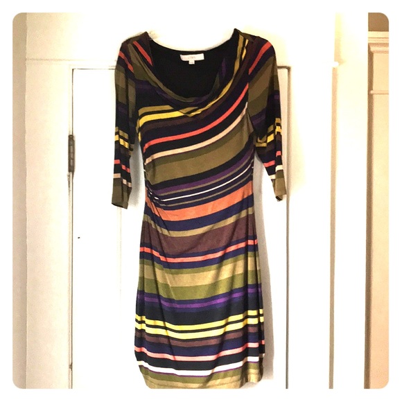 LOFT Dresses & Skirts - XS Ann Taylor Loft stretch vowel neck dress/tunic
